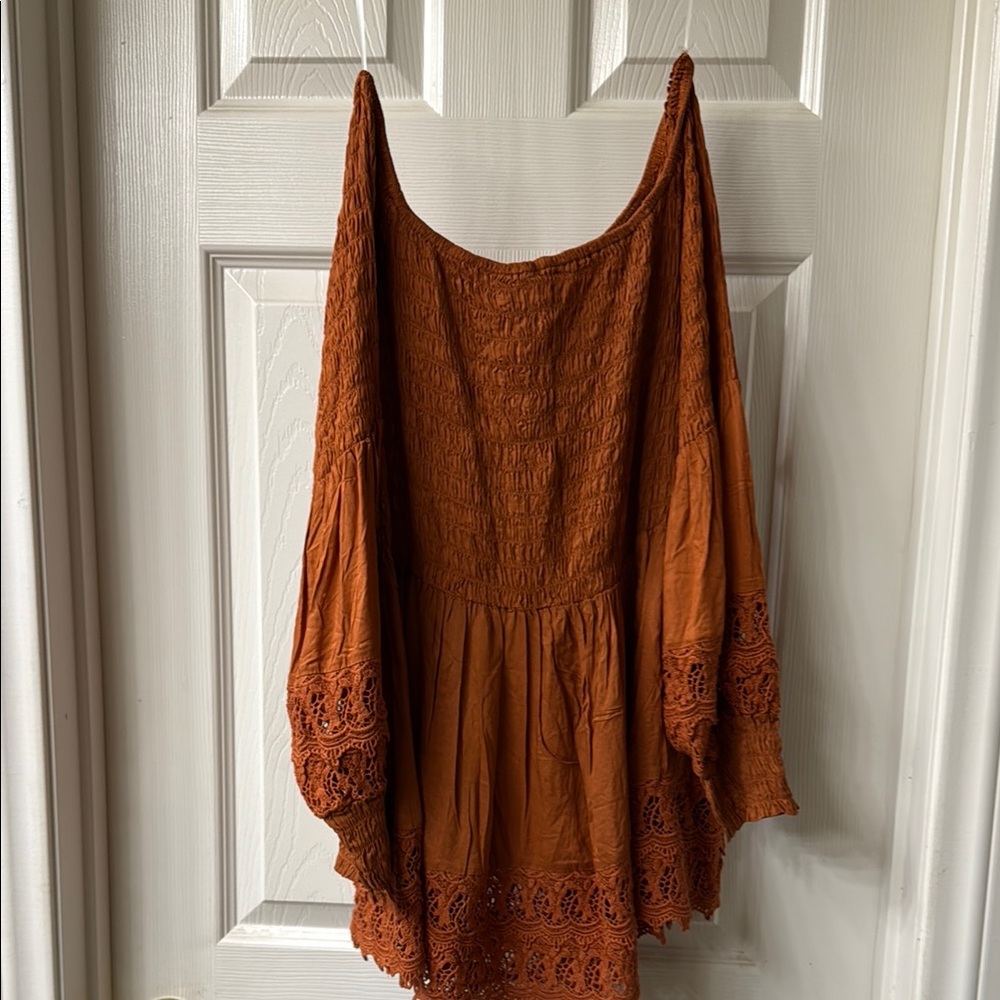 Chic Rust Women's Blouse